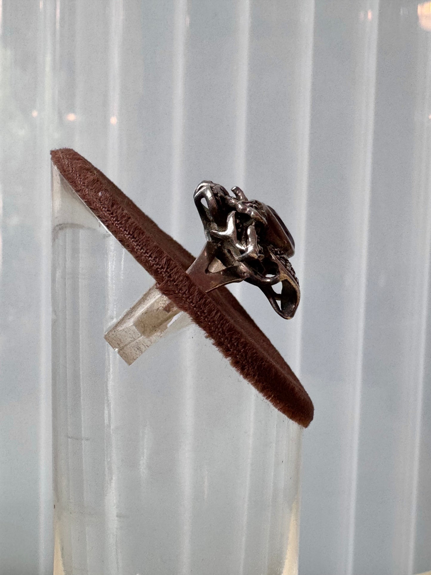 1980s does Art Nouveau Purple Amethyst Sterling Silver Ring