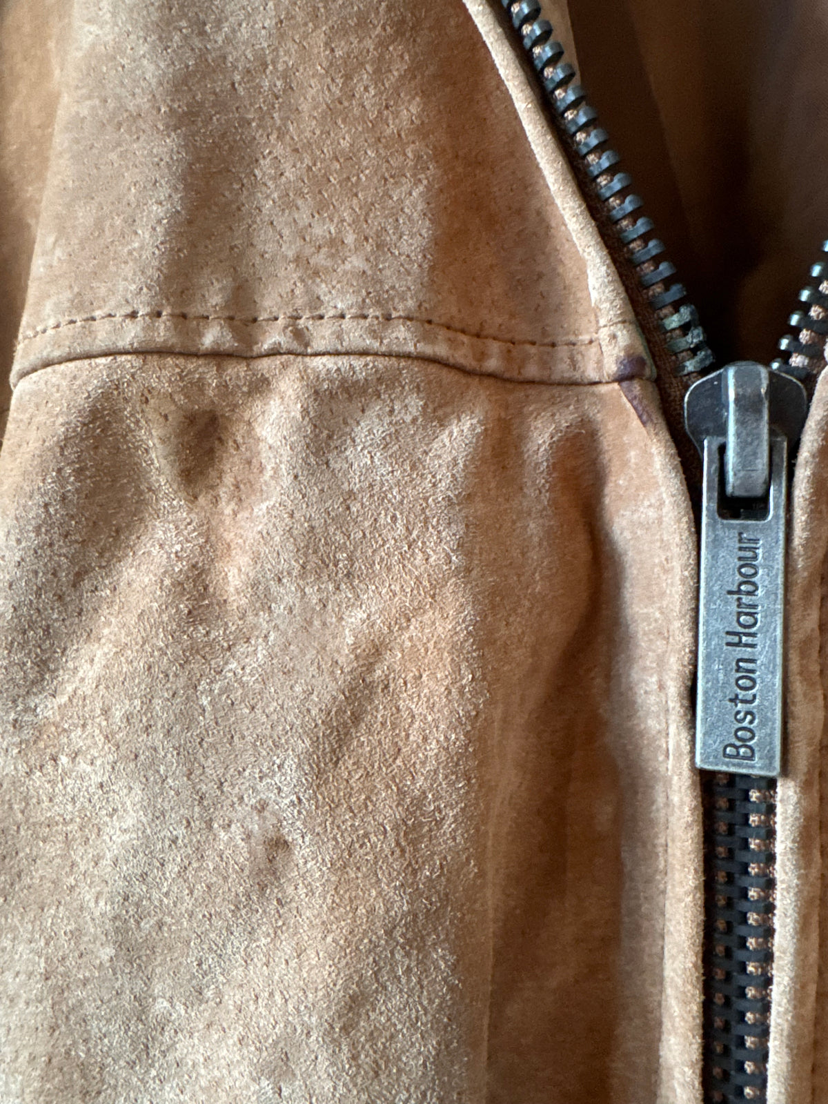 1990s Tan Suede Leather Jacket