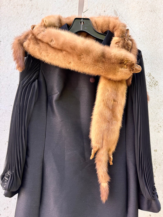 Tan Four Pelt Mink Collar