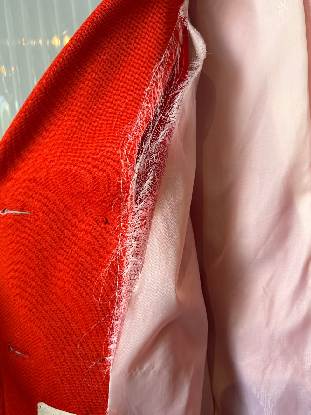 1970s Red-Orange Double-Breasted Jacket