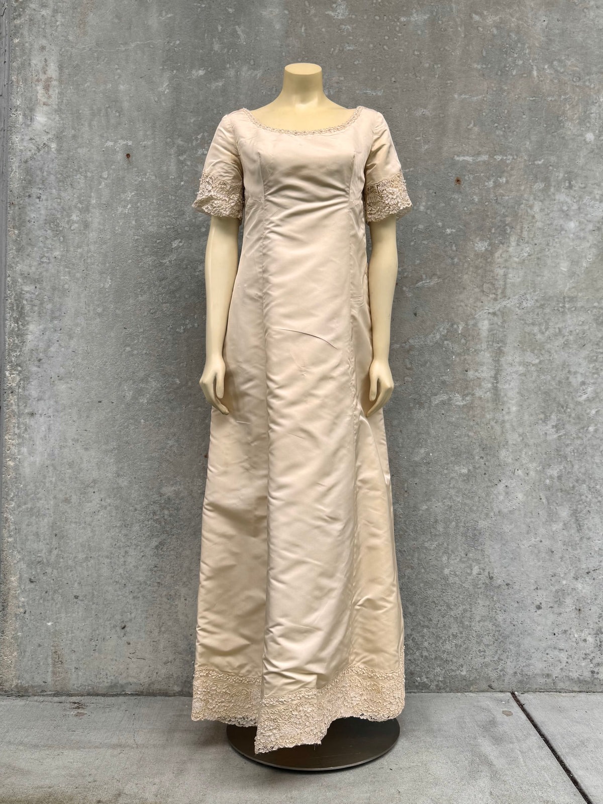 1960s Cream Wedding Dress