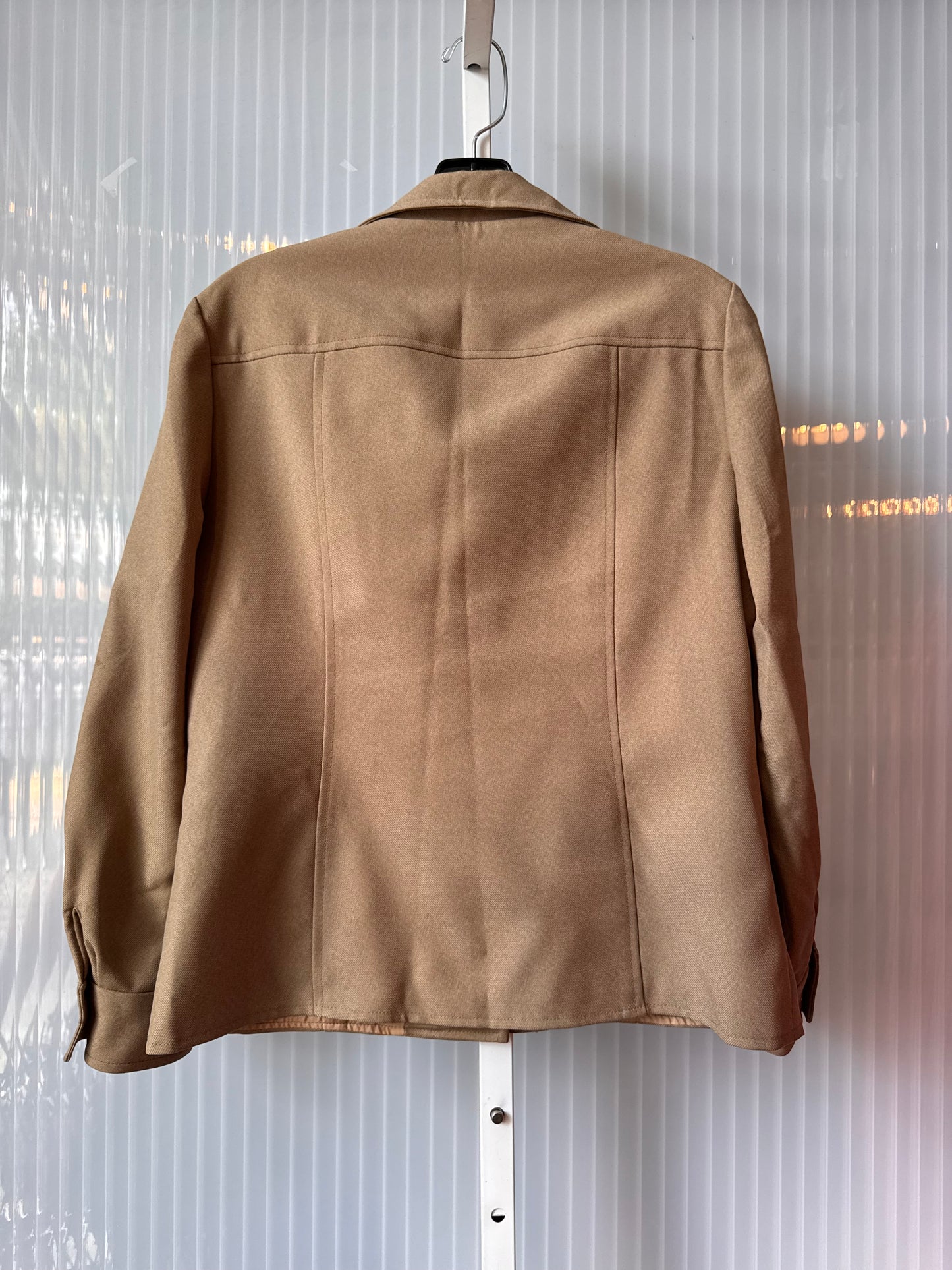1970s Beige Point-Collar Shacket