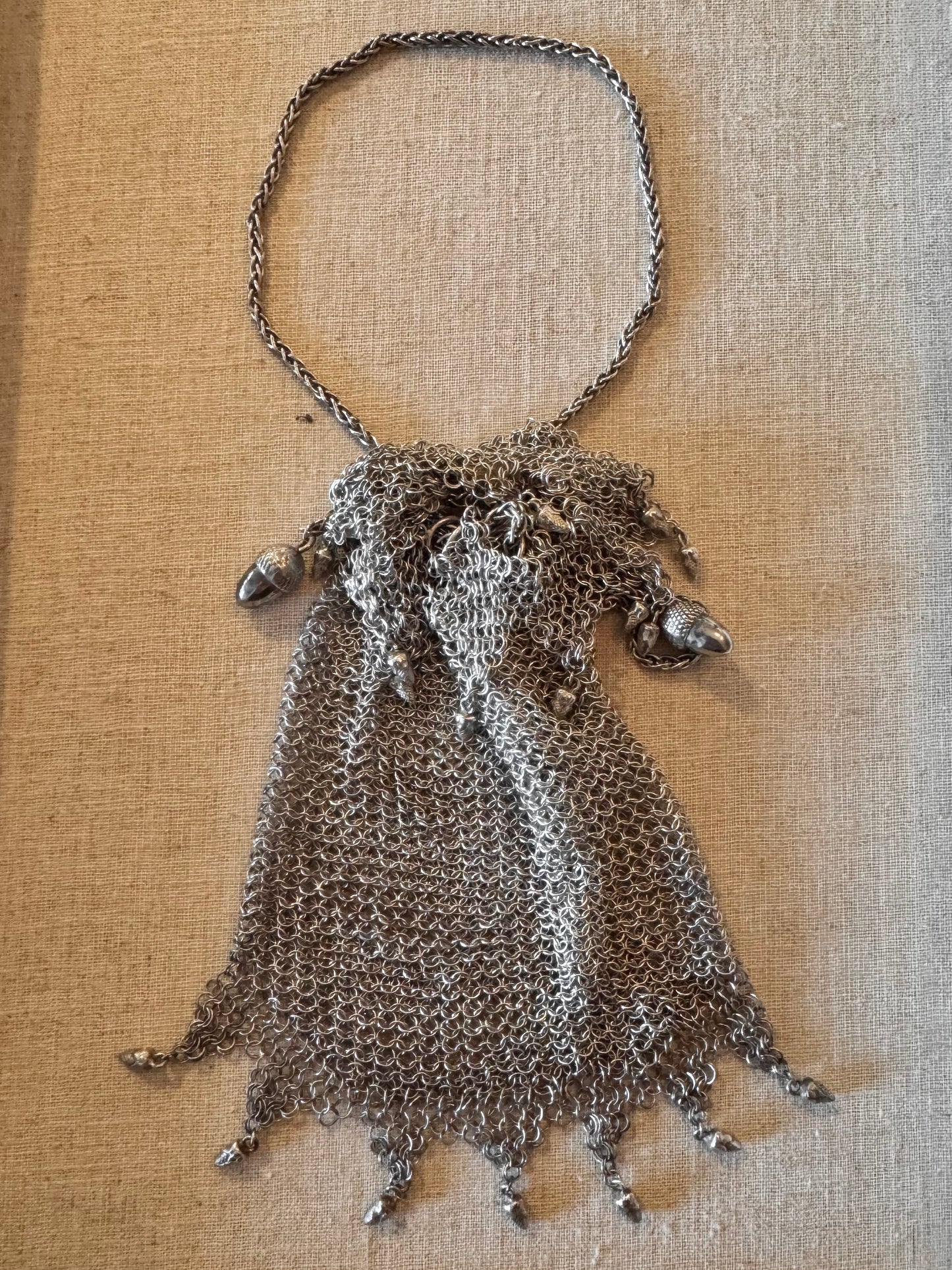 1920s Acorn Chainmail Flapper Purse