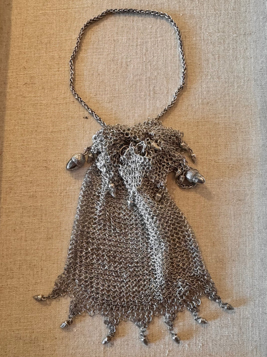 1920s Acorn Chainmail Flapper Purse