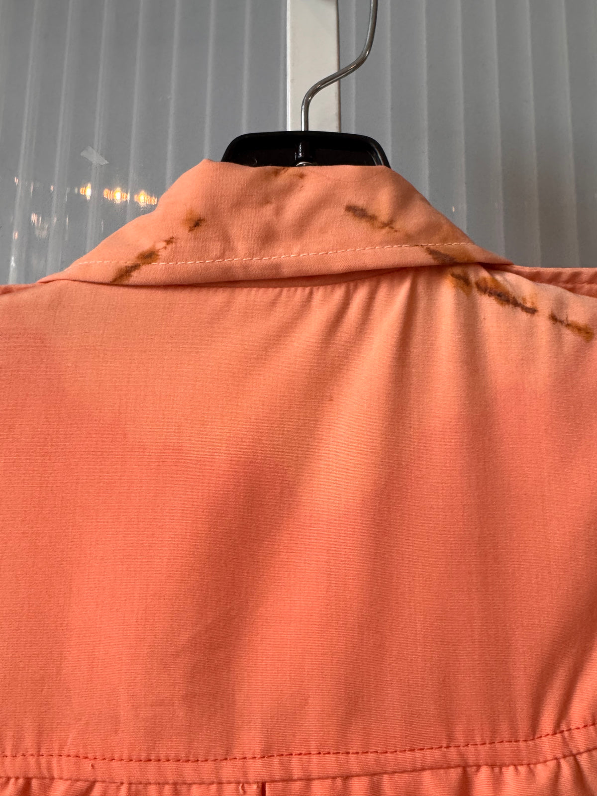 1960s Peach Double-Breasted Shift Dress