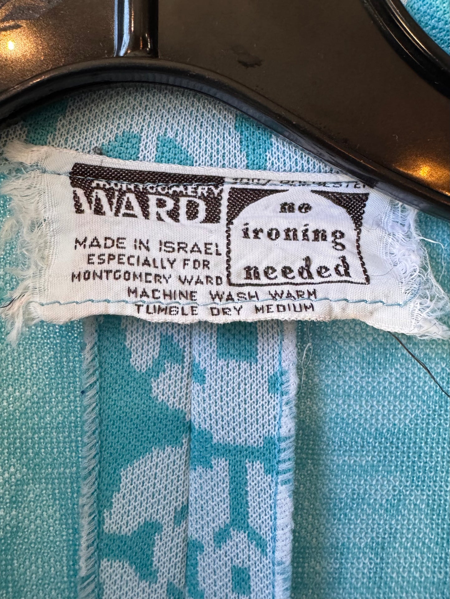 1970s Turquoise Blue Zip-Up Shacket