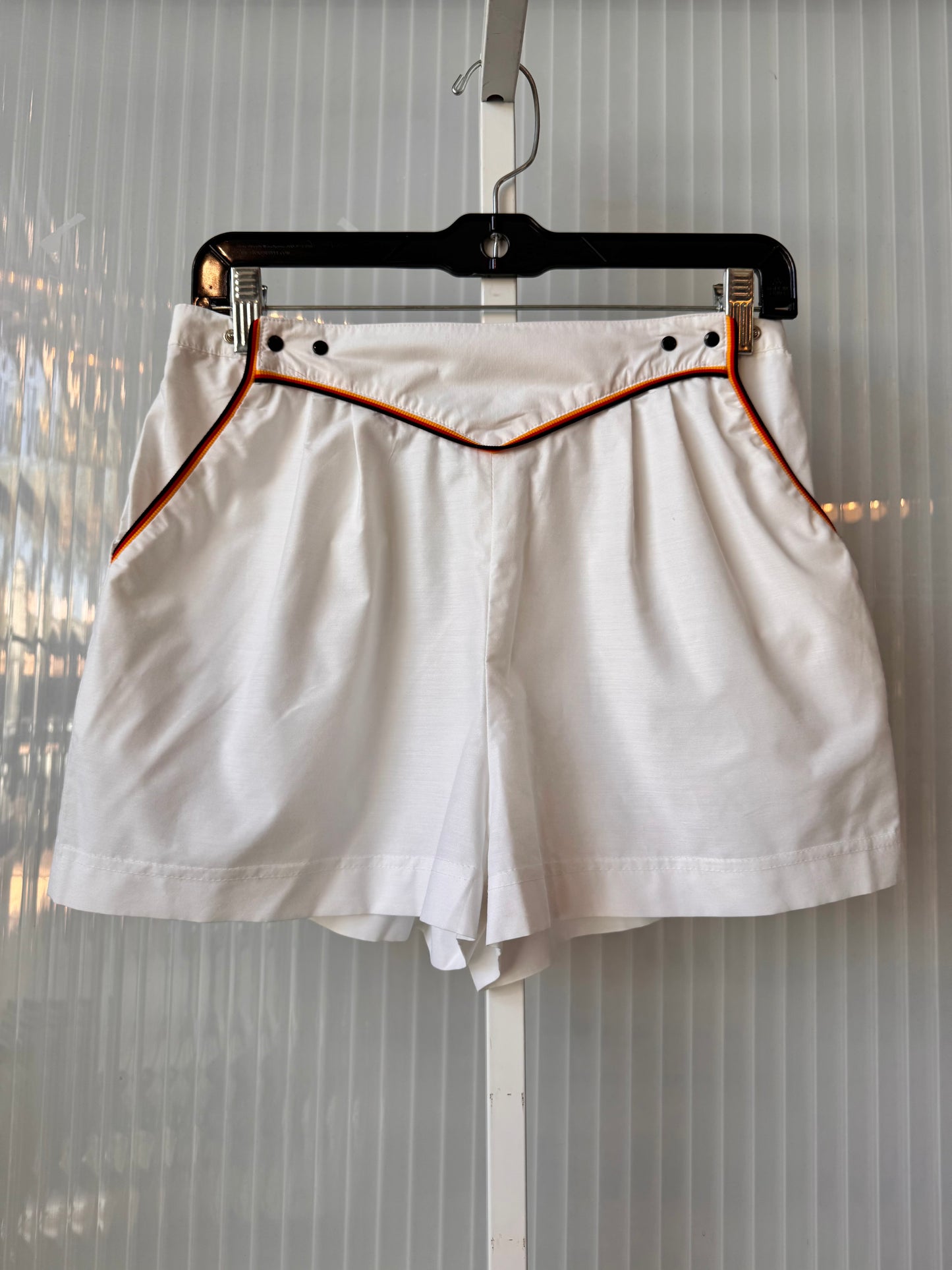 1980s White Sleeveless Tennis Shirt & Shorts Set