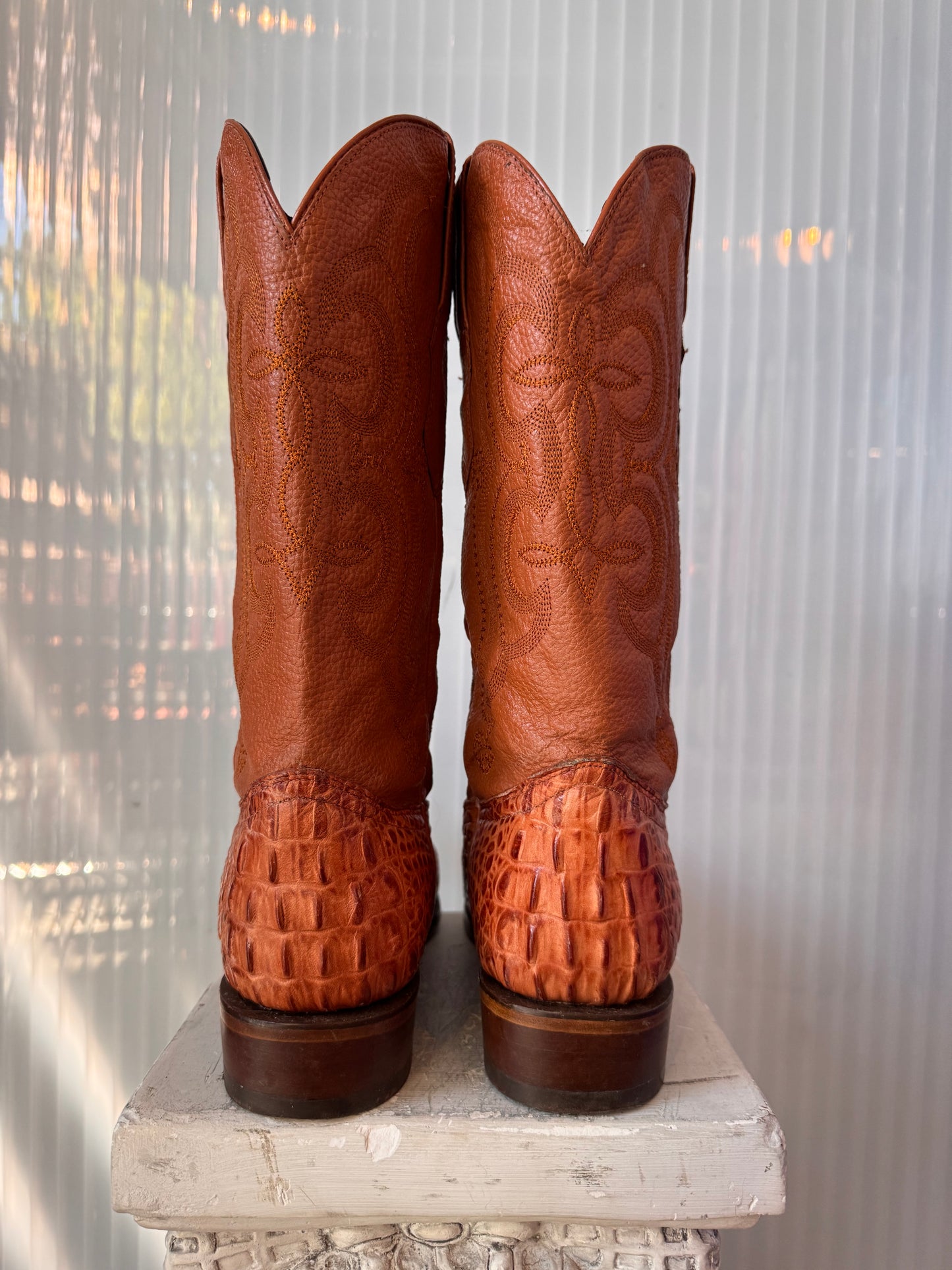Senor Cielos Brown Alligator Boots Size 10
