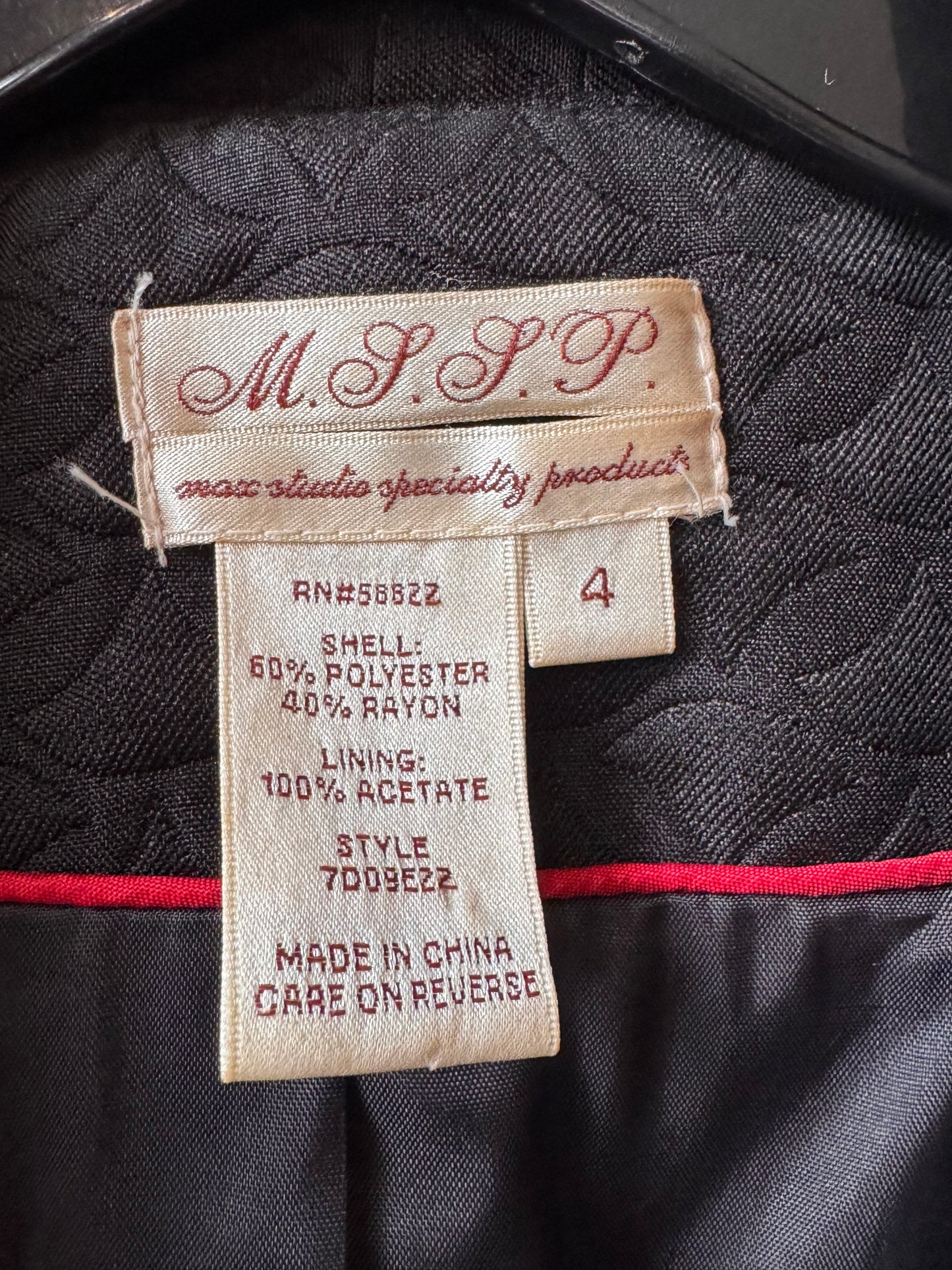 1990s Black Quilted Dress Coat