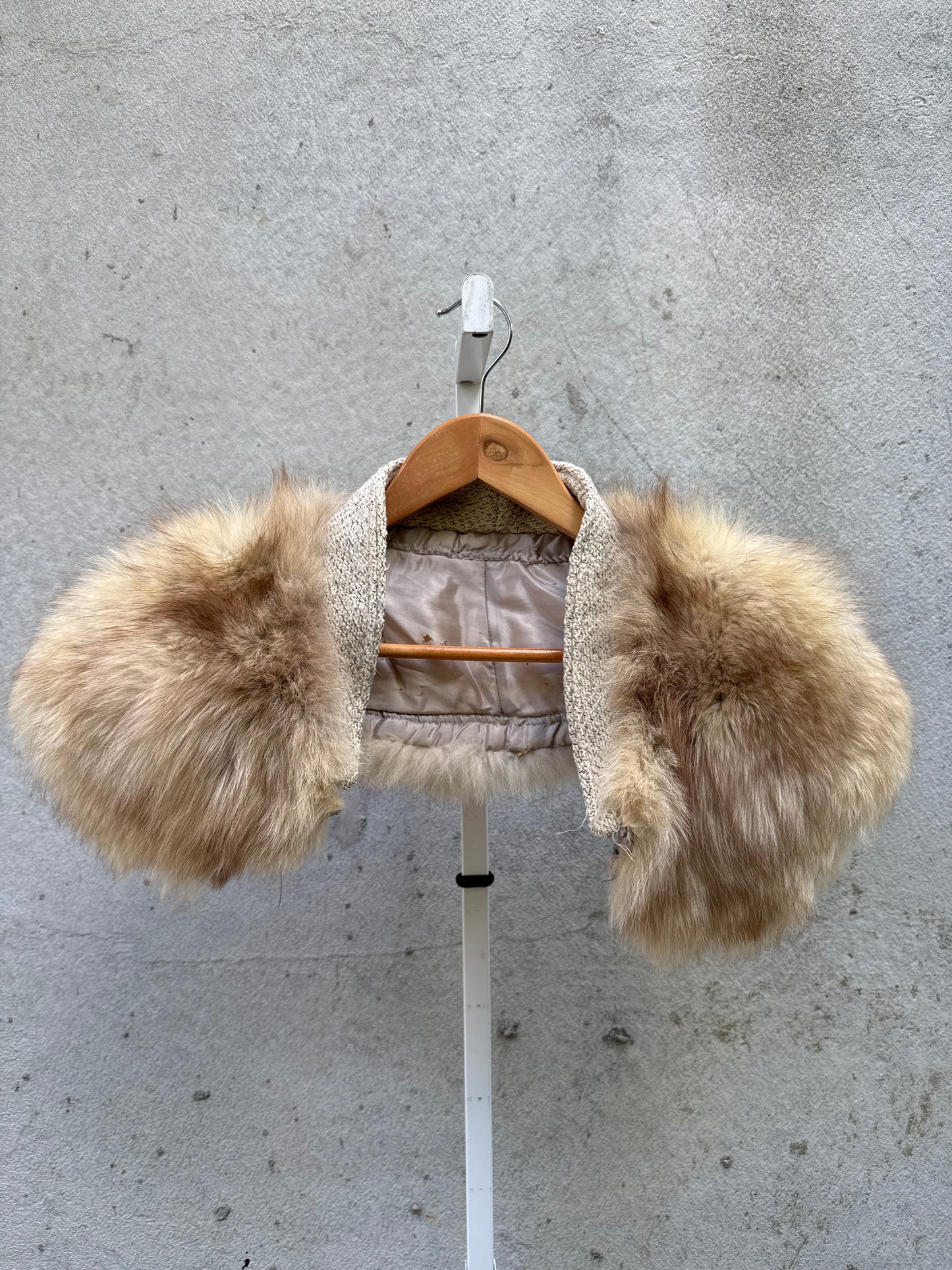 Genuine Cream Fur Collar