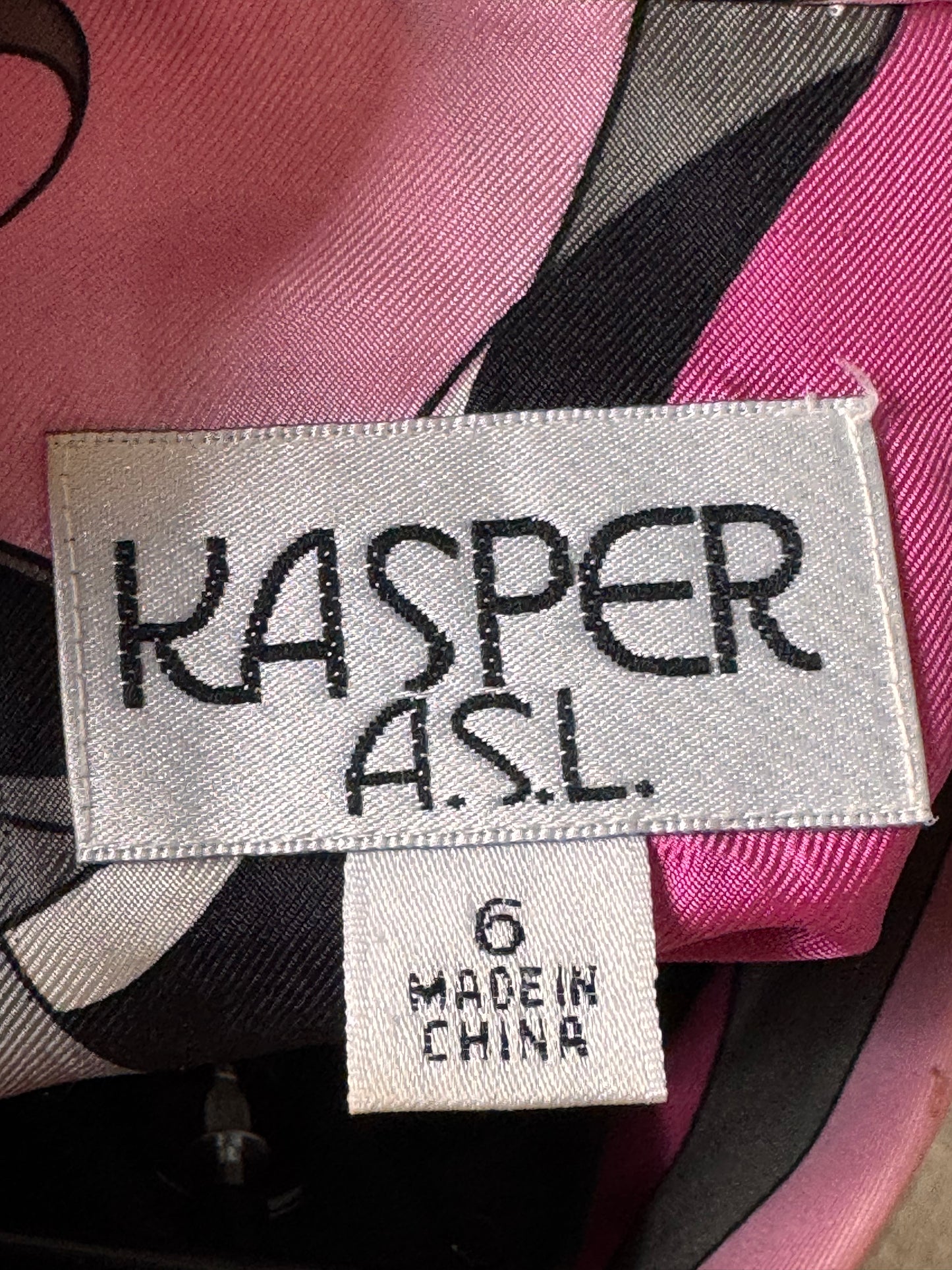 1990s Pink & Gray Geometric Blouse