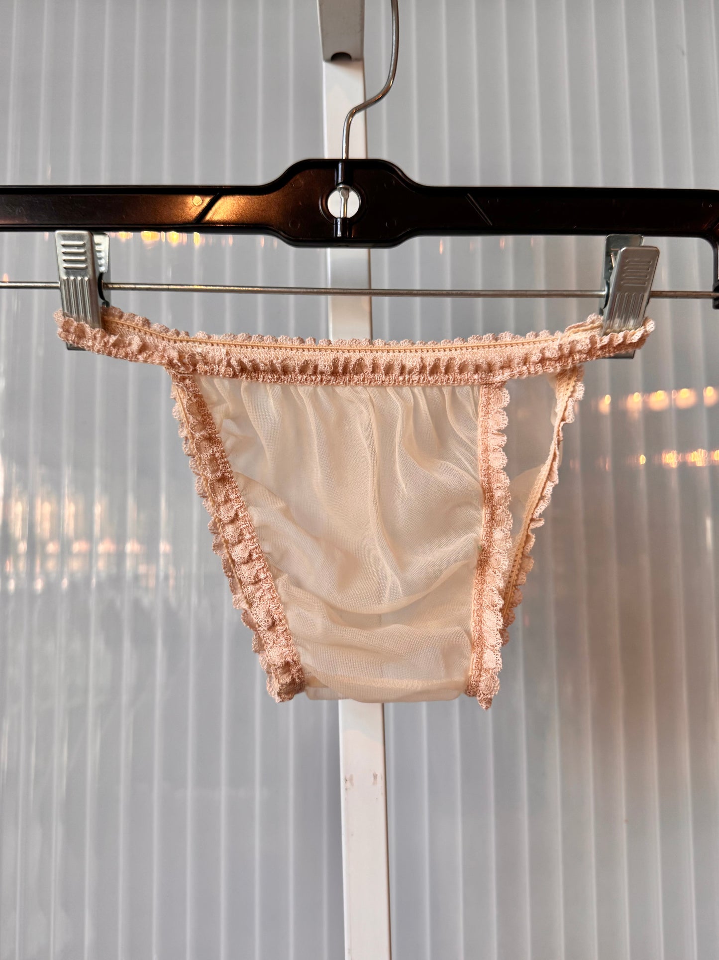 Blush Pink Corseted Slip Dress with Panties Set