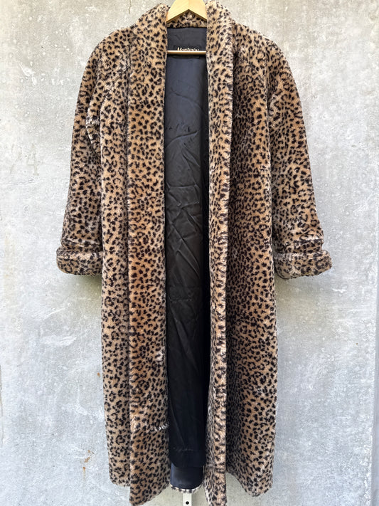 Cheetah / Leopard Faux Fur Full Length OverCoat