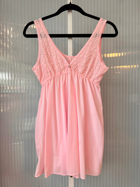 1960s Pink Babydoll Pajama Top