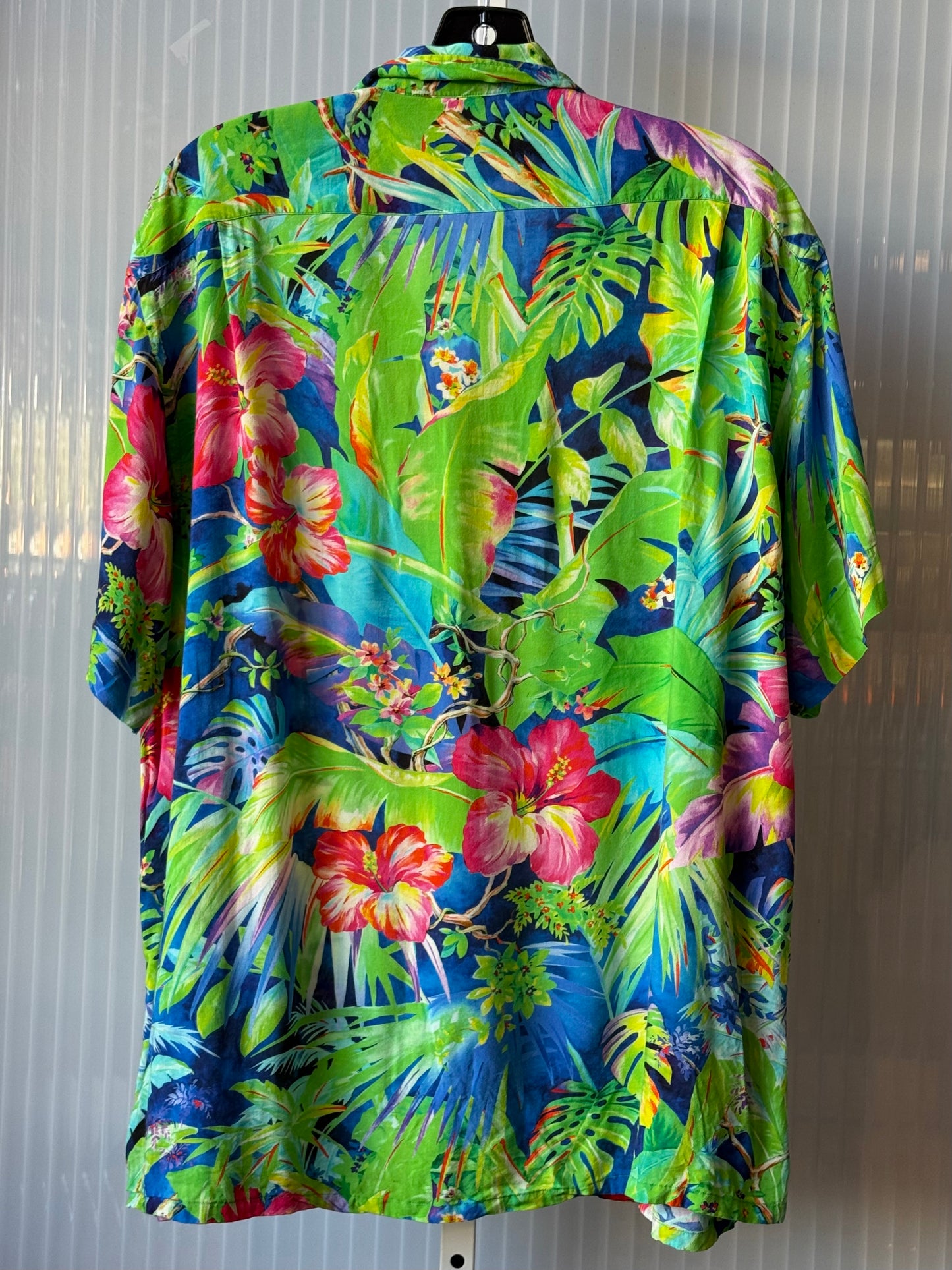 2000s Polo Hawaiian Jungle Print Collared Shirt