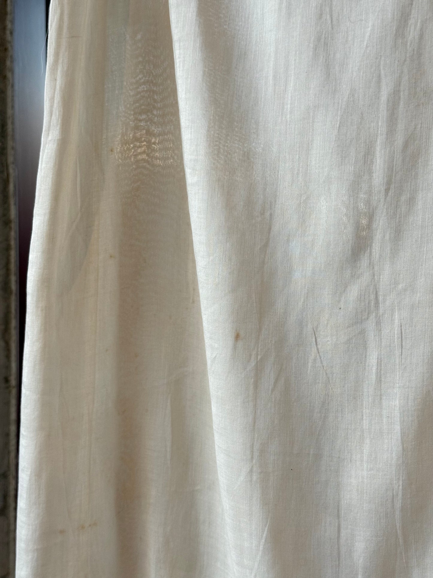 Victorian Cream Skirt Slip w/ Lace Bottom