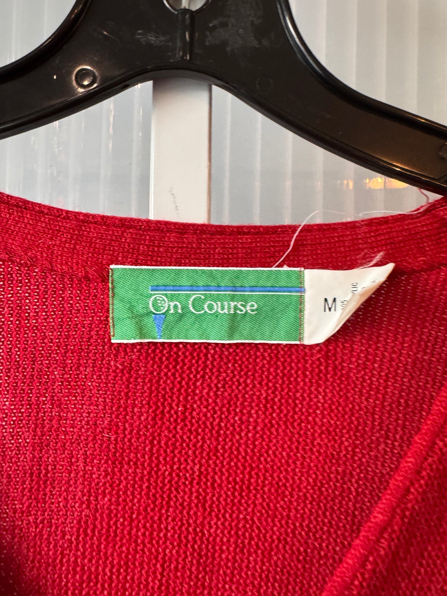 1960s Scarlet Red Knit Cardigan