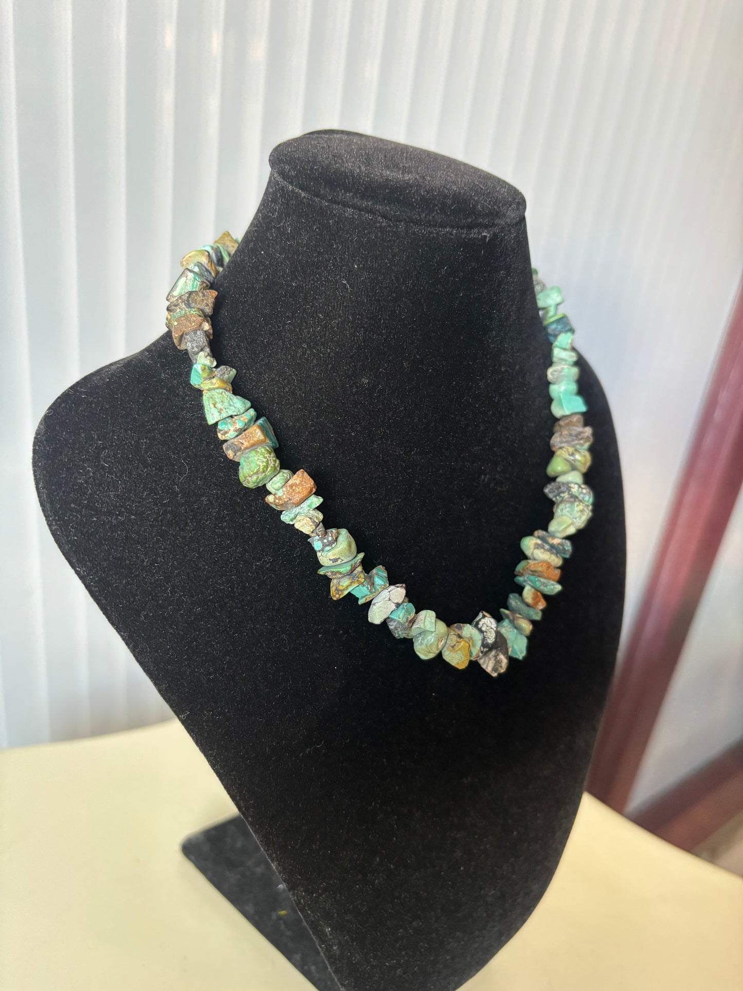 Raw Turquoise Beaded Necklace