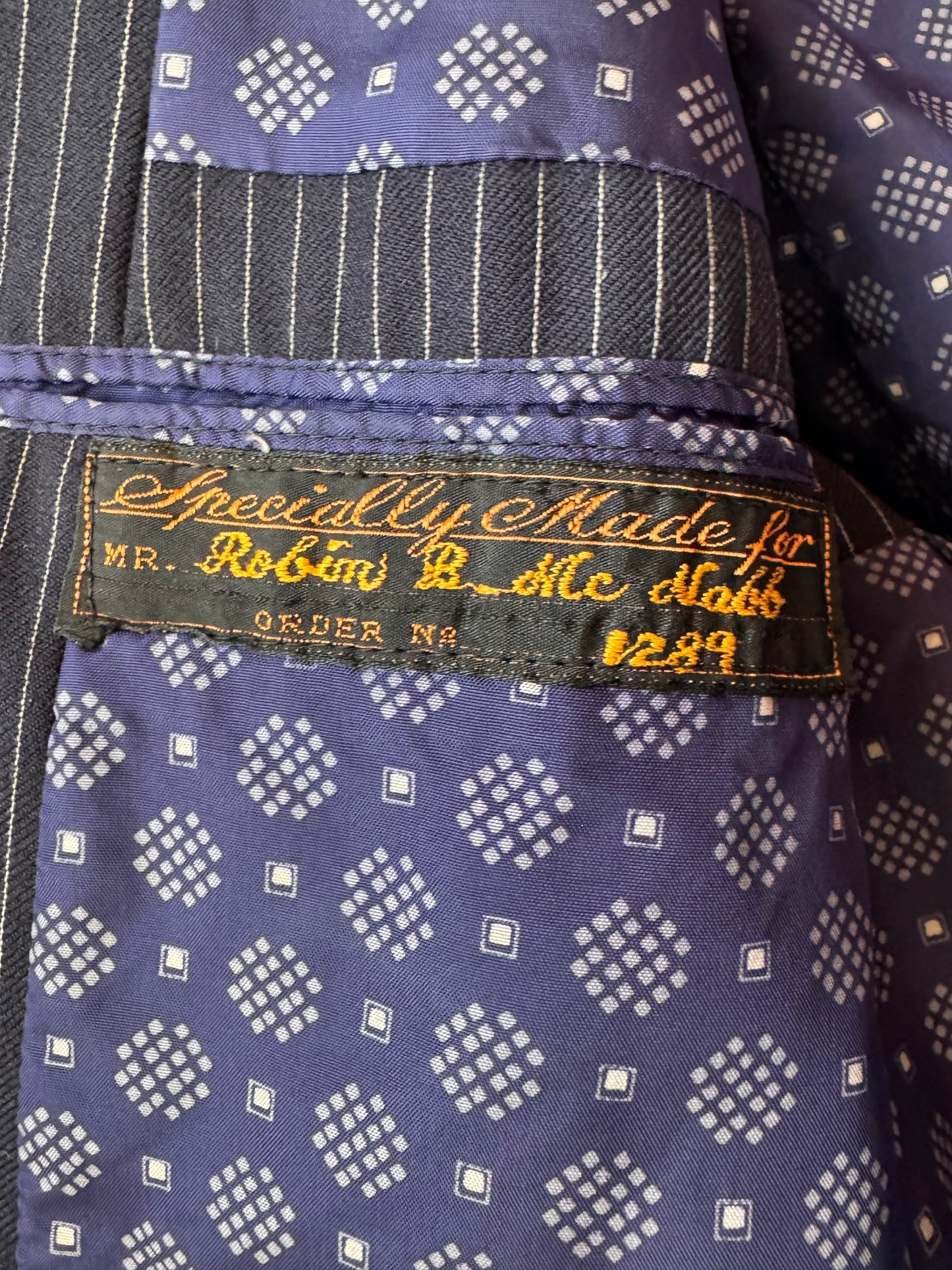 1980s Navy Pinstripe Blazer