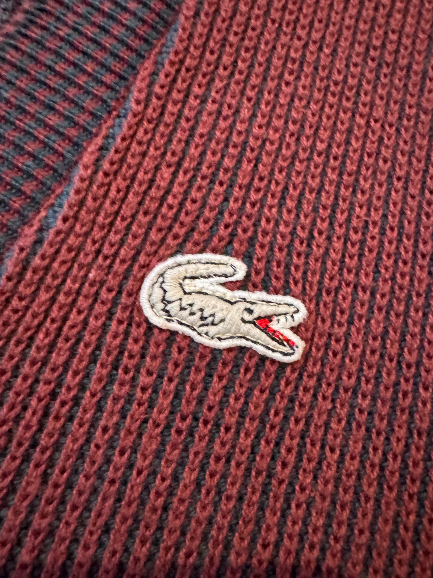 1980s Lacoste Red & Blue Sweater