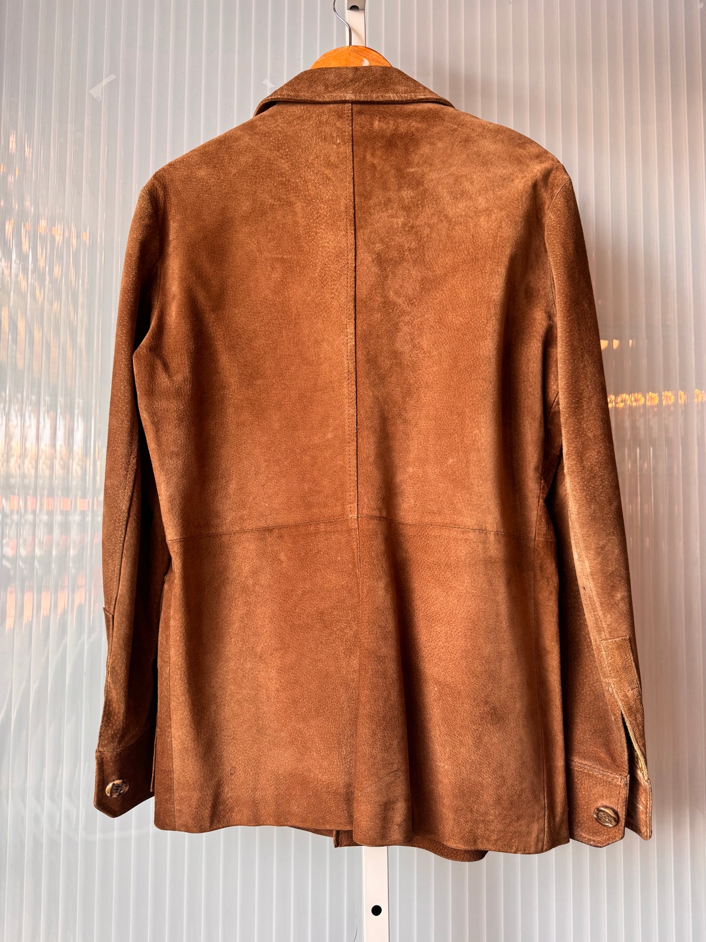 1970s Groovy Cream Suede Utility Jacket