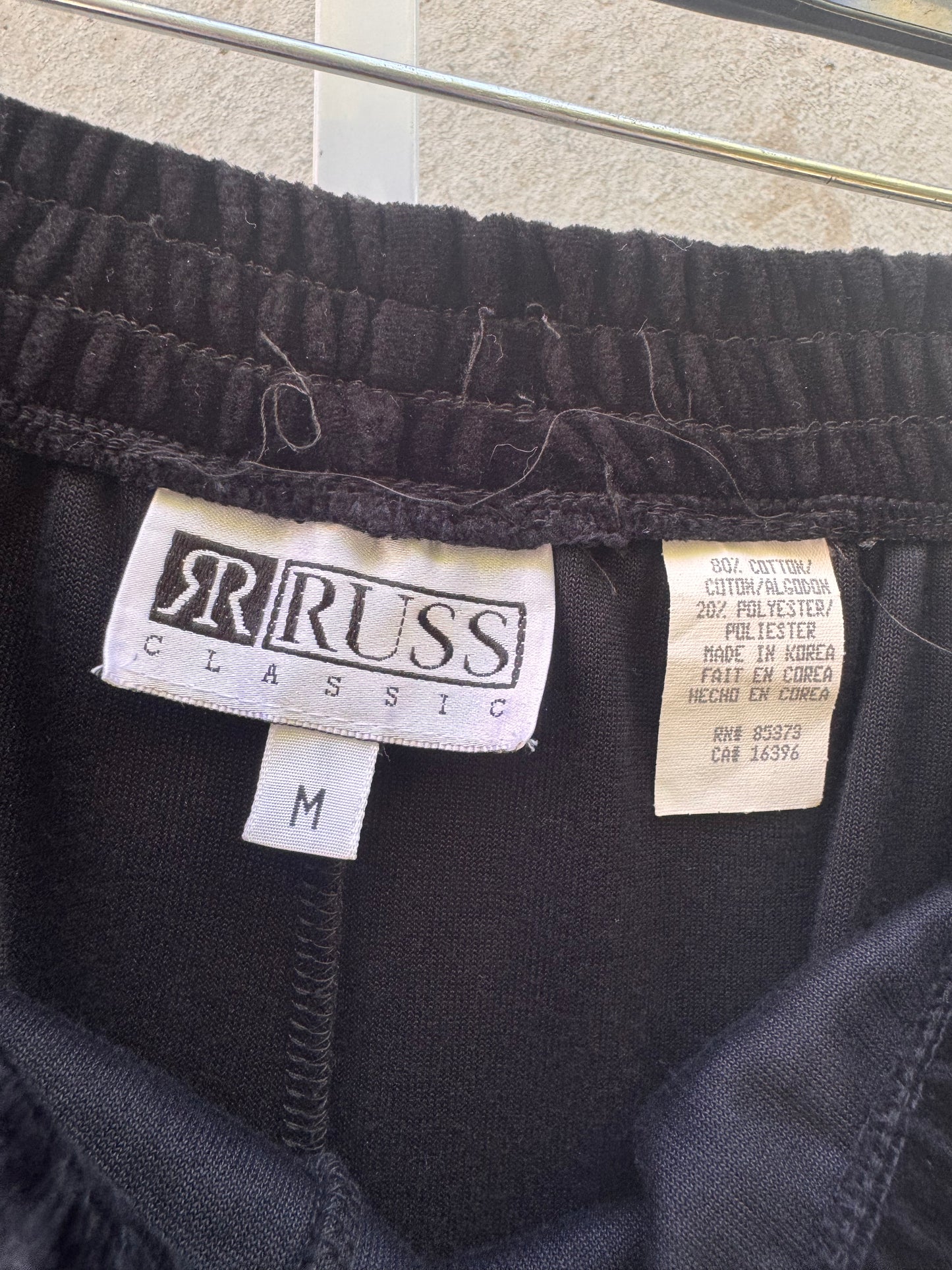 1980s Black Velvet Pants