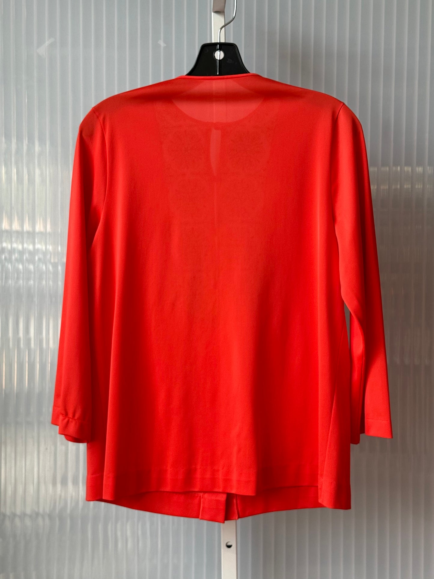 1970s Red-Orange 2-Piece Pajama Set with Embroidered Yoke