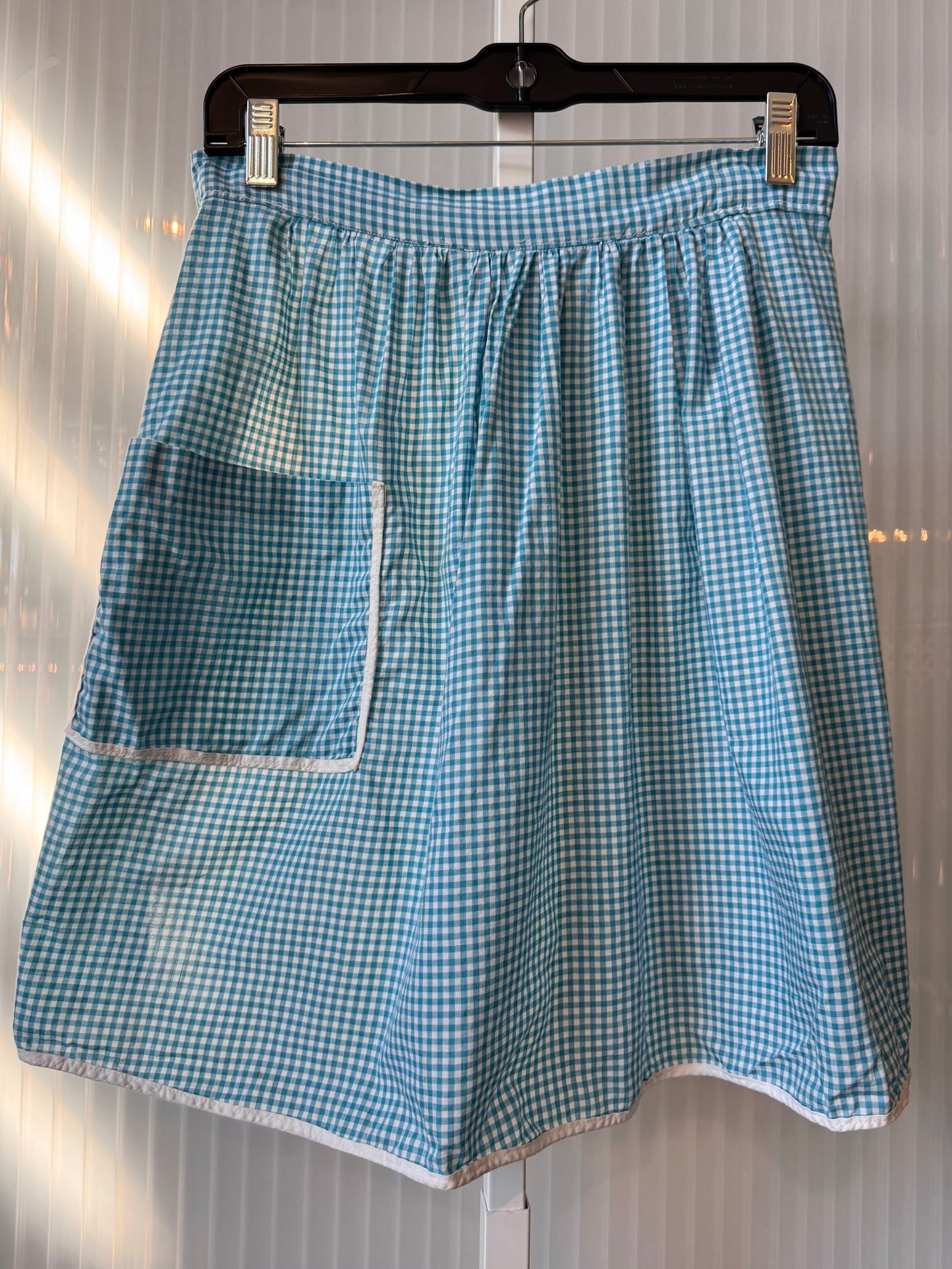 Blue & White Gingham Apron