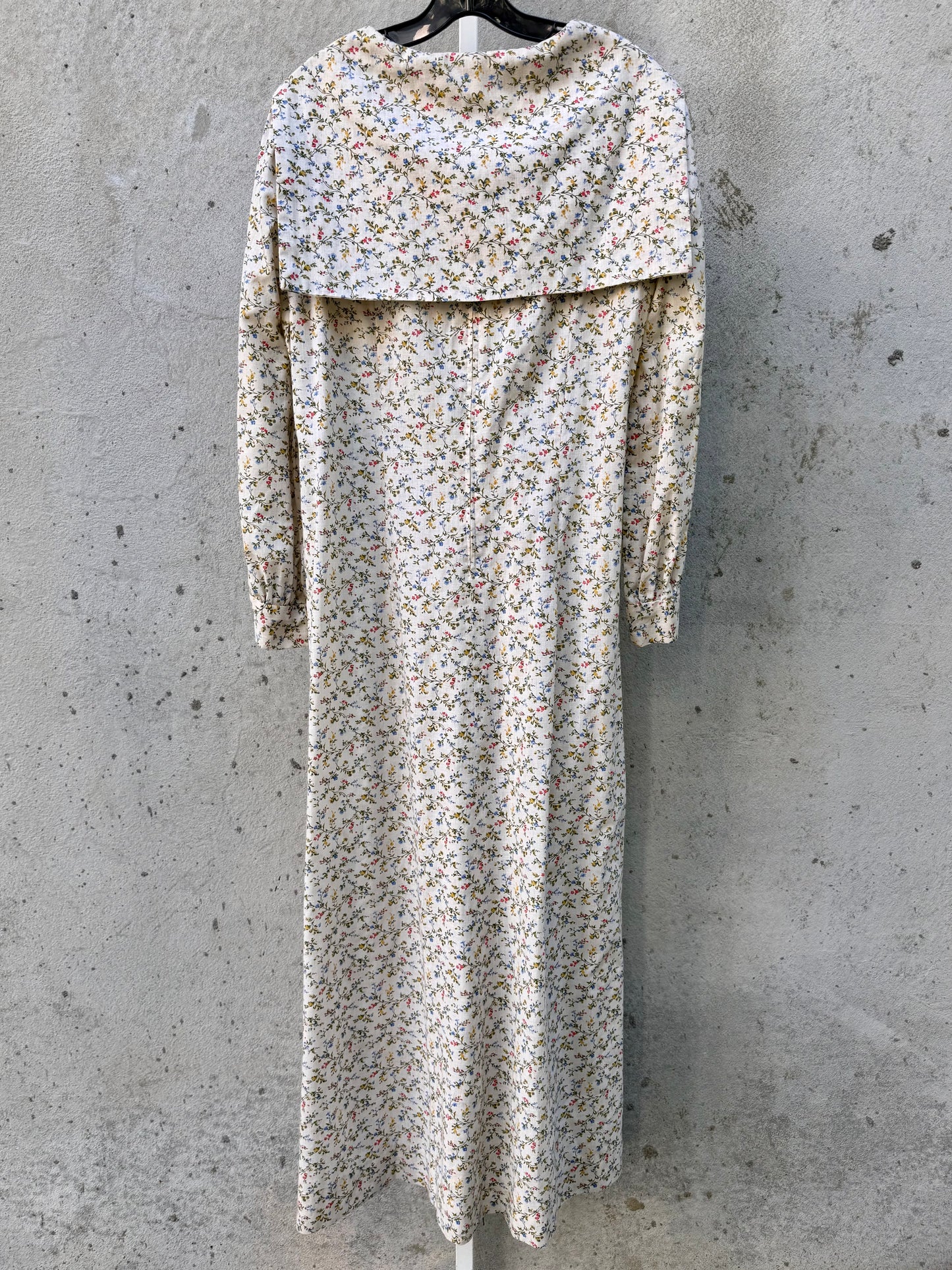 1960s Cream Floral Dress