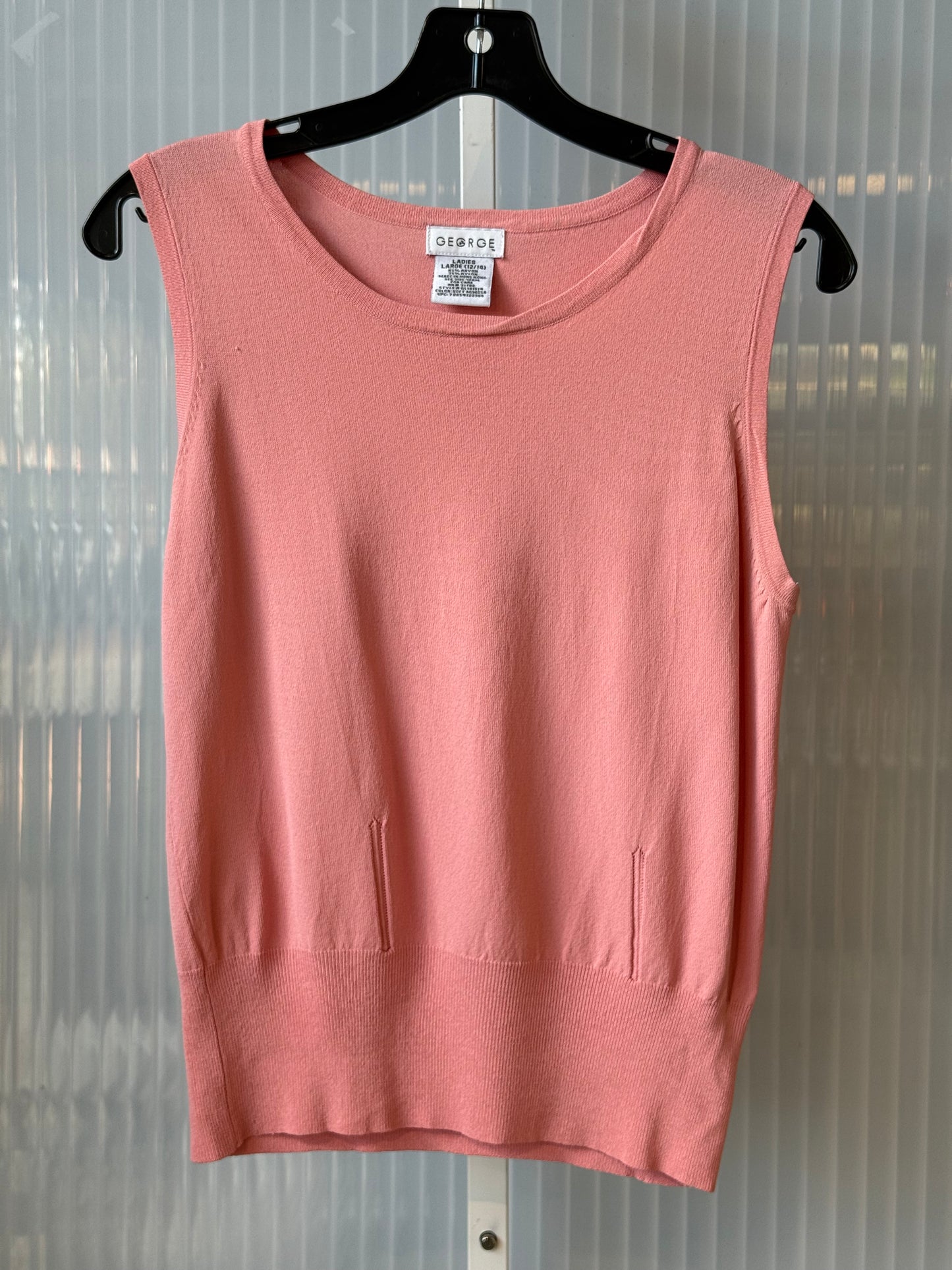 1990s Salmon Pink Stretchy Sleeveless Shirt