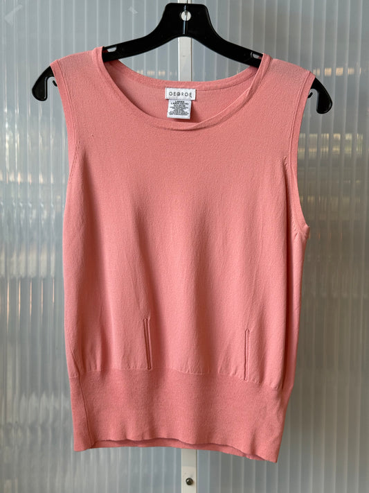 1990s Salmon Pink Stretchy Sleeveless Shirt