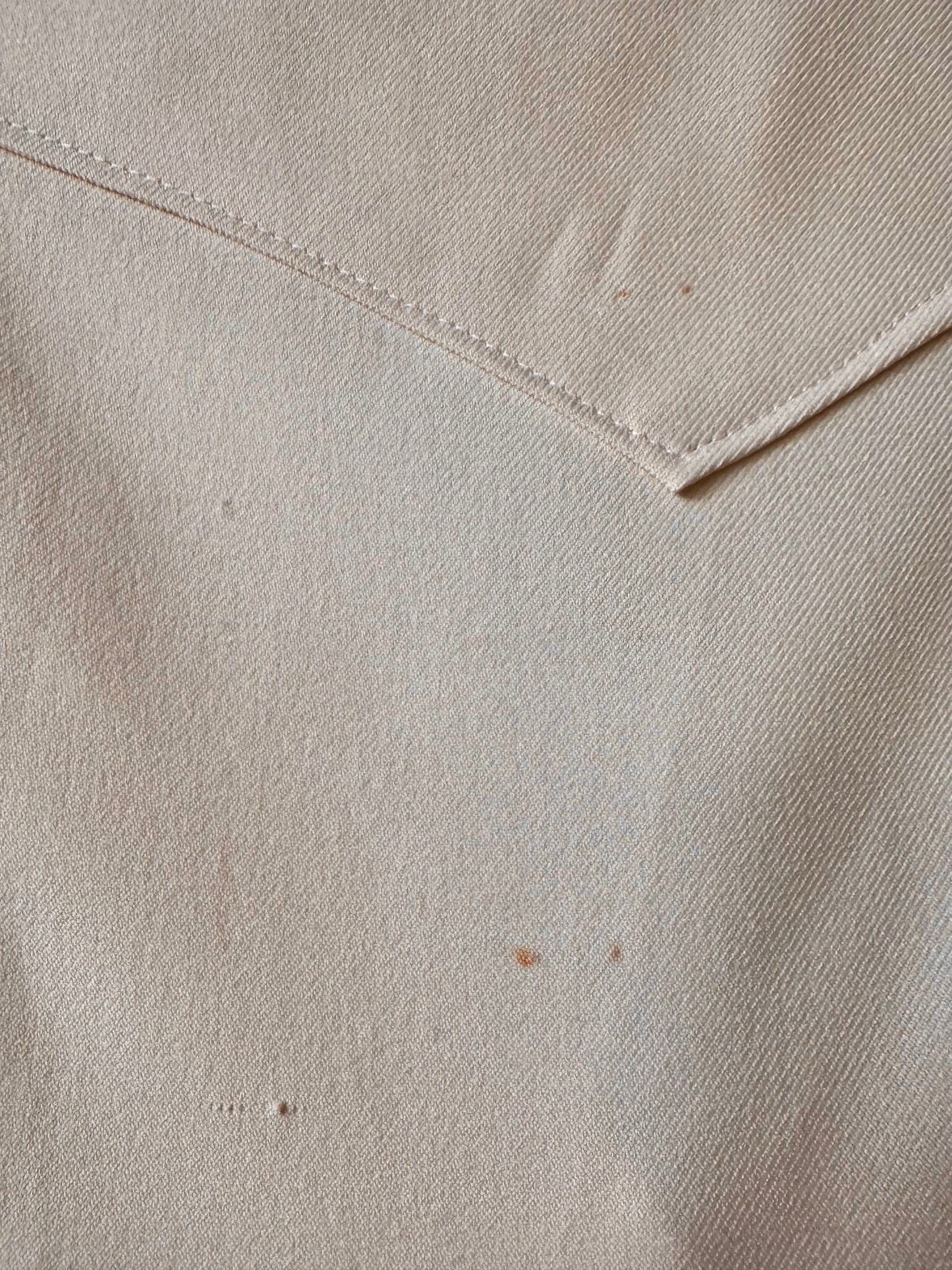 1970s Cream Western Vest w/ Flower Embroidery