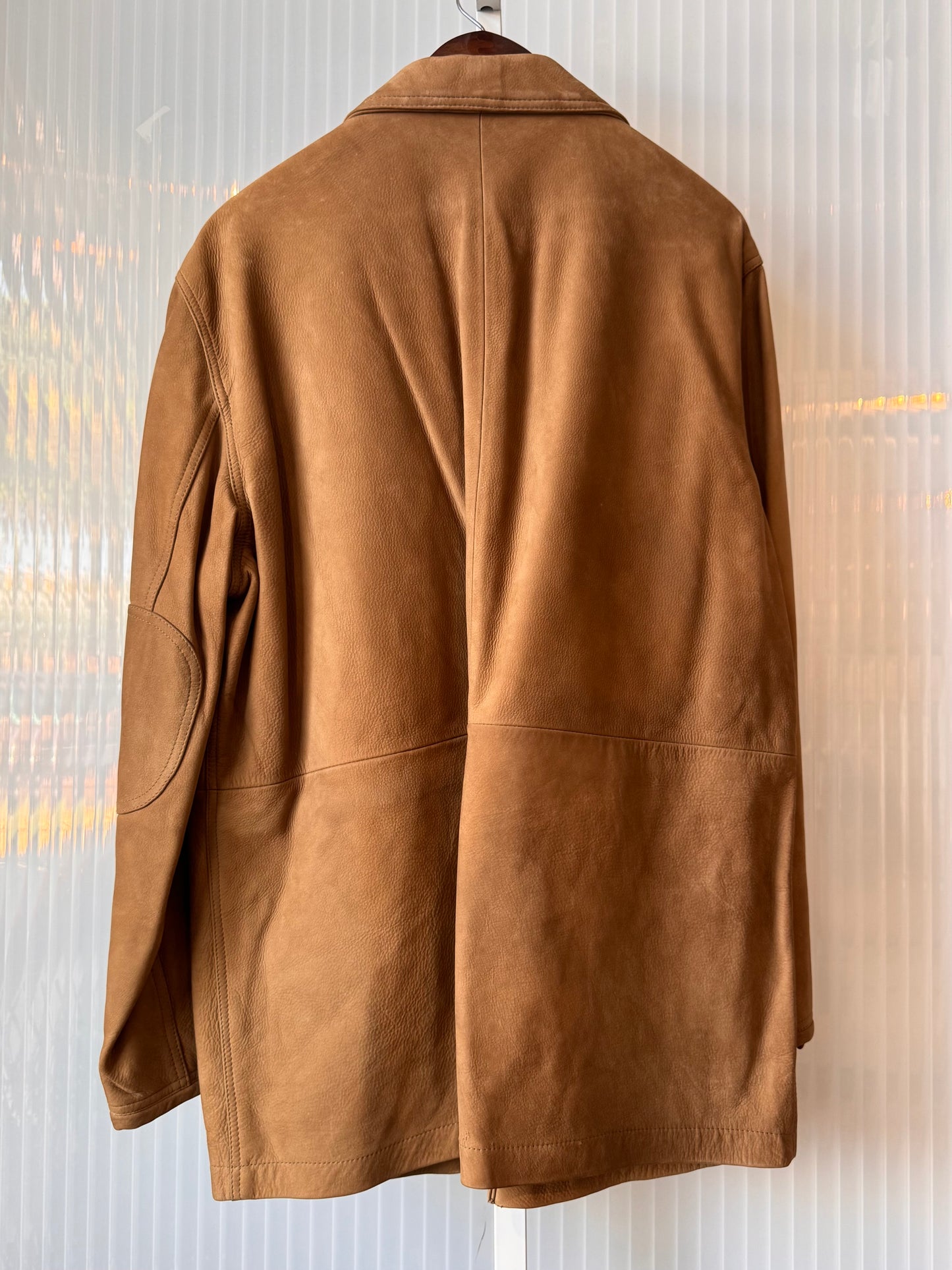 Y2K does 1970s Tan Leather Jacket