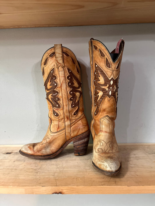 Miss Capezio Tan Leather Boots