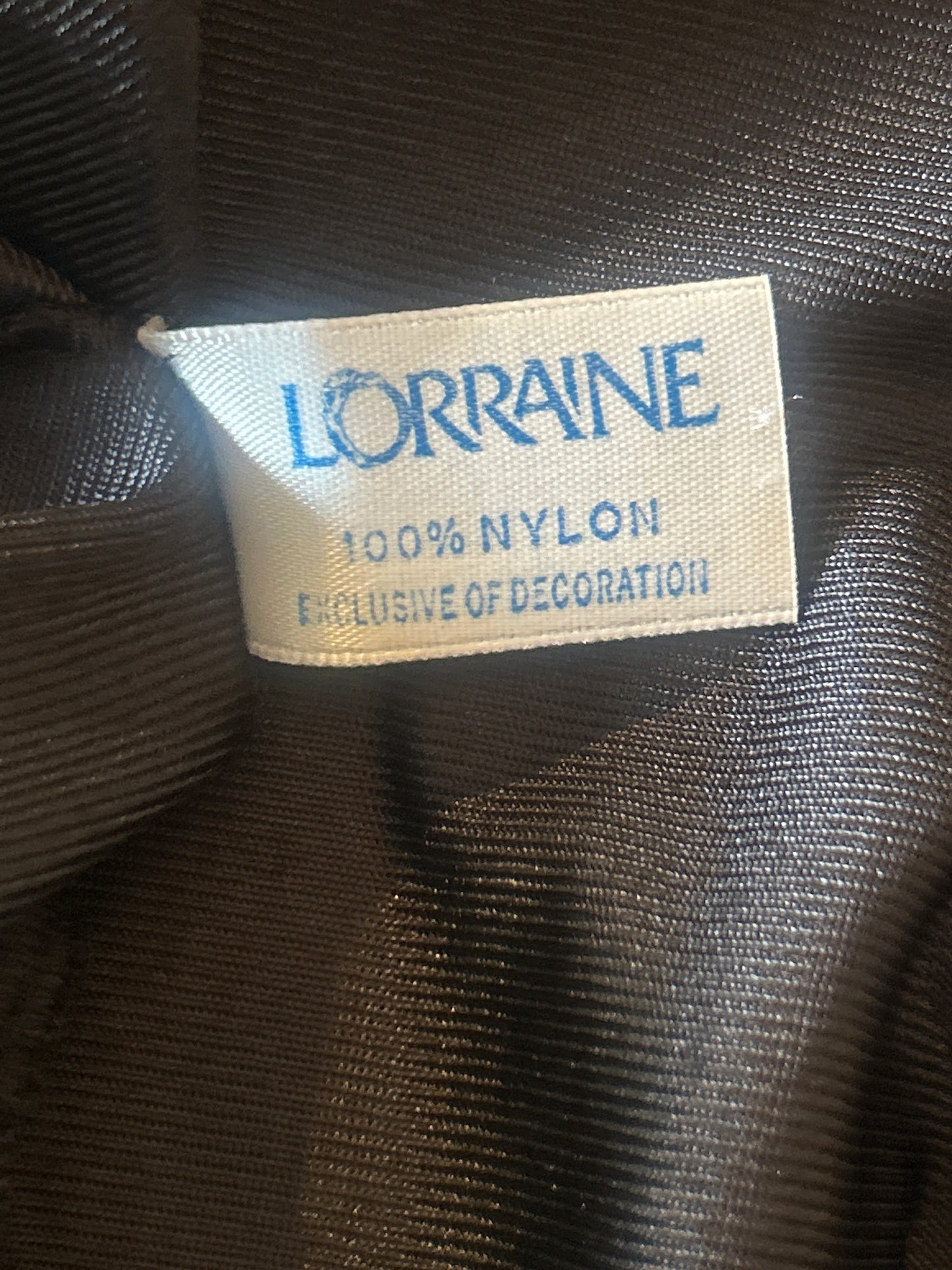 1970s Black Floral Slip