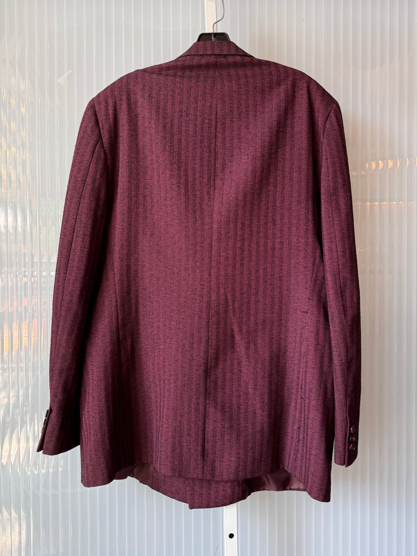 1990s Purple & Black Striped Suit Set