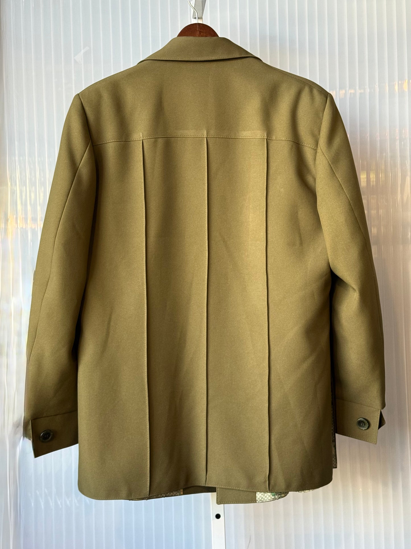 1970s Olive Green Blazer w/ Horse Lining