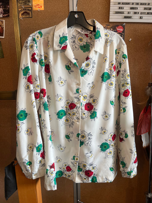 1970s KORET Floral Blouse
