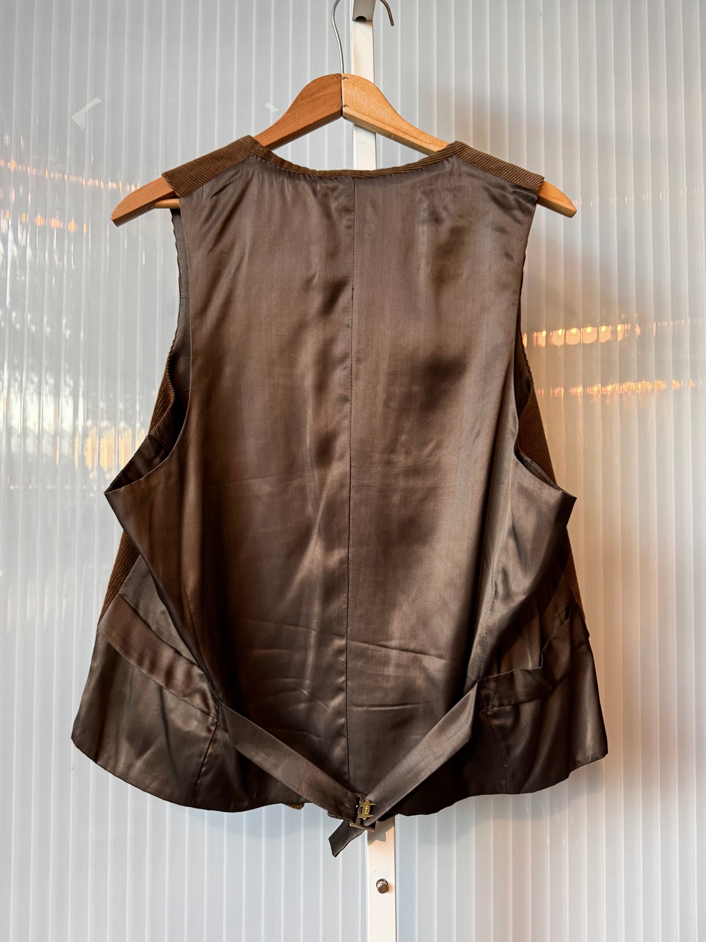 1980s Dark Brown Corduroy Blazer & Vest Set