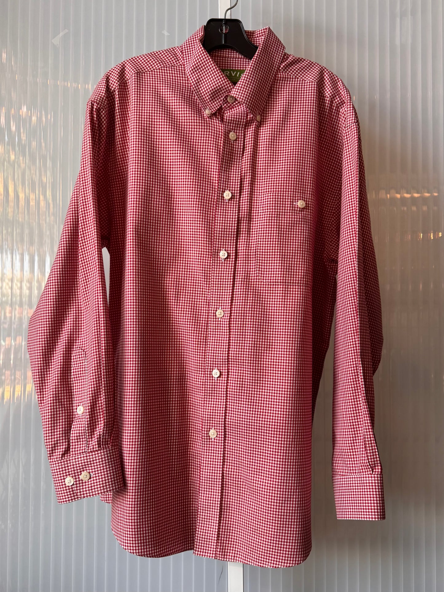 2000s Red & White Gingham Button-down Shirt
