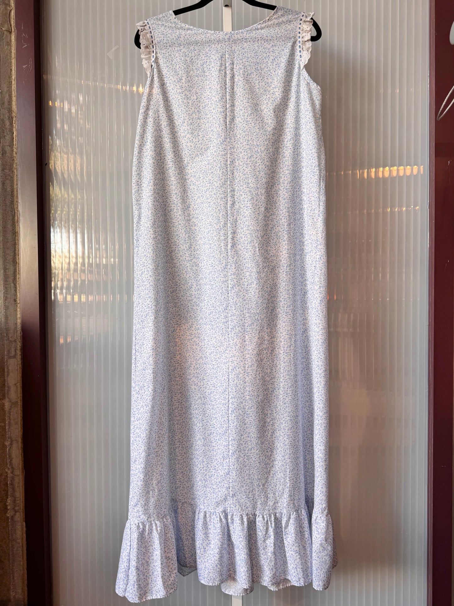 1960s Sears Blue Floral Nightgown