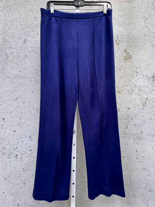 1970s Wide Leg Navy Blue Trousers