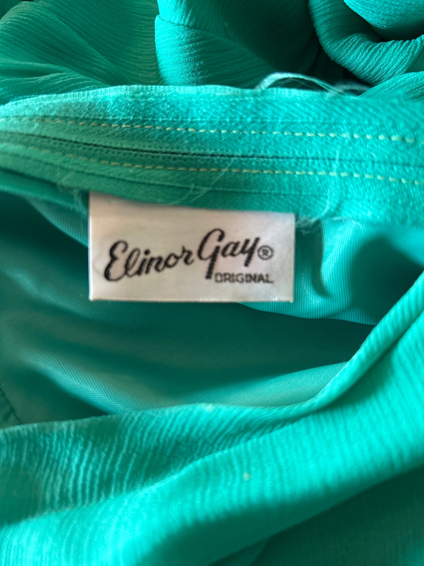 1960s Elinor Gay Green Dress