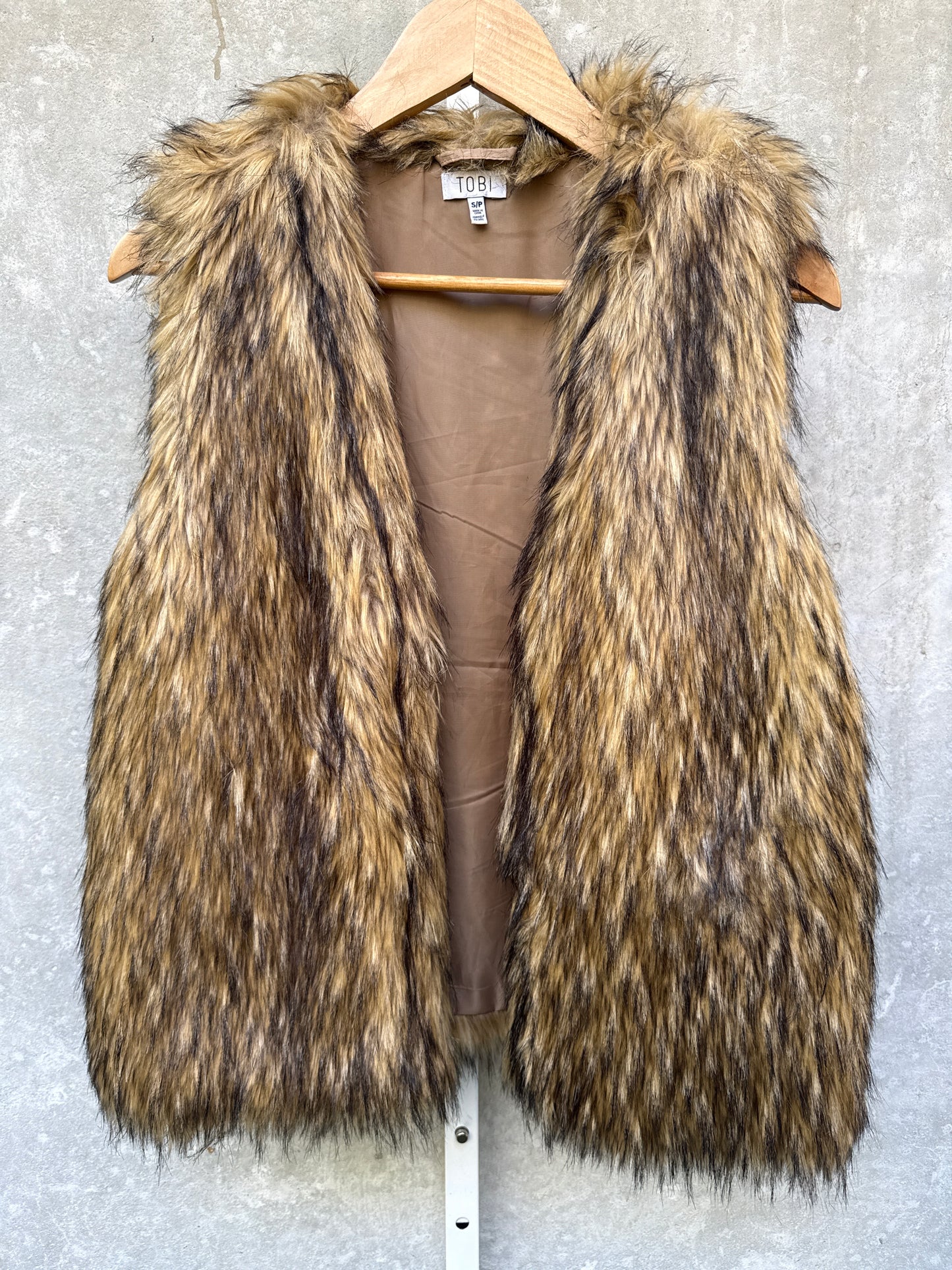 2000s Brown Faux Fur Vest