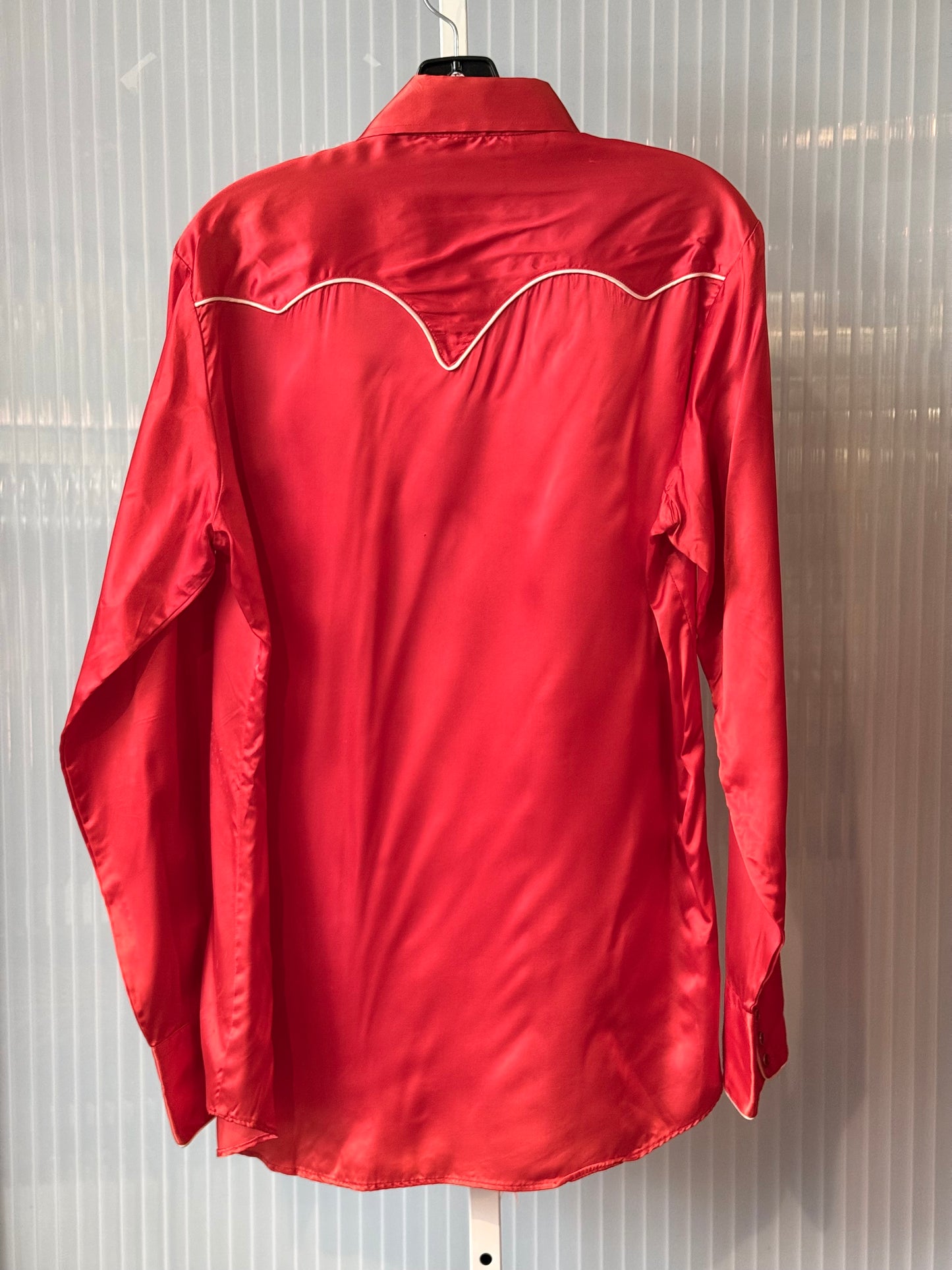 1970s Red & White Western Tem Tex Shirt