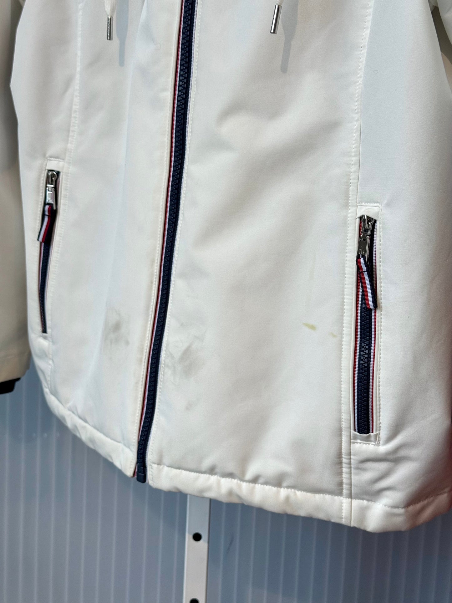 Tommy Hilfger White Softshell Hooded Jacket