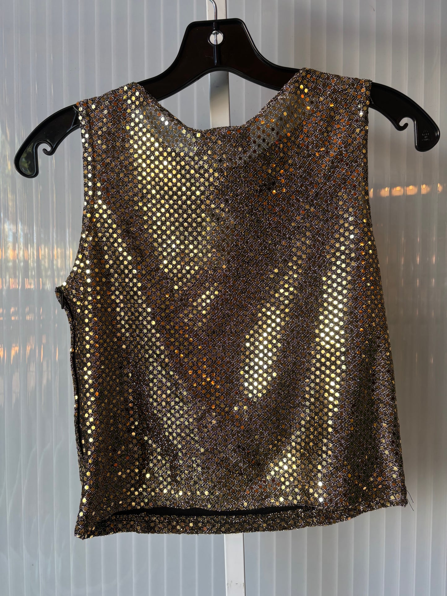 1980s Gold & Black Disco Tank Top