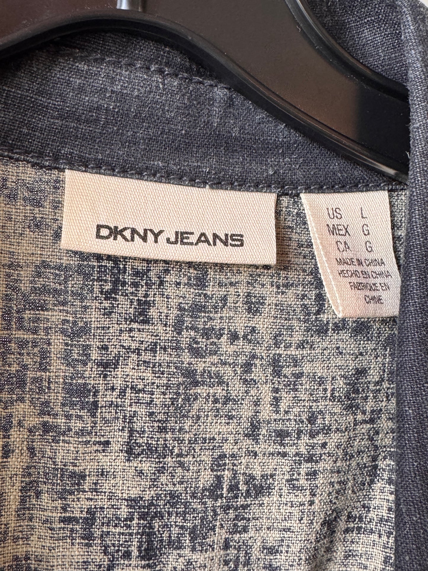 1990s DKNY Denim Button-Up Trench Dress