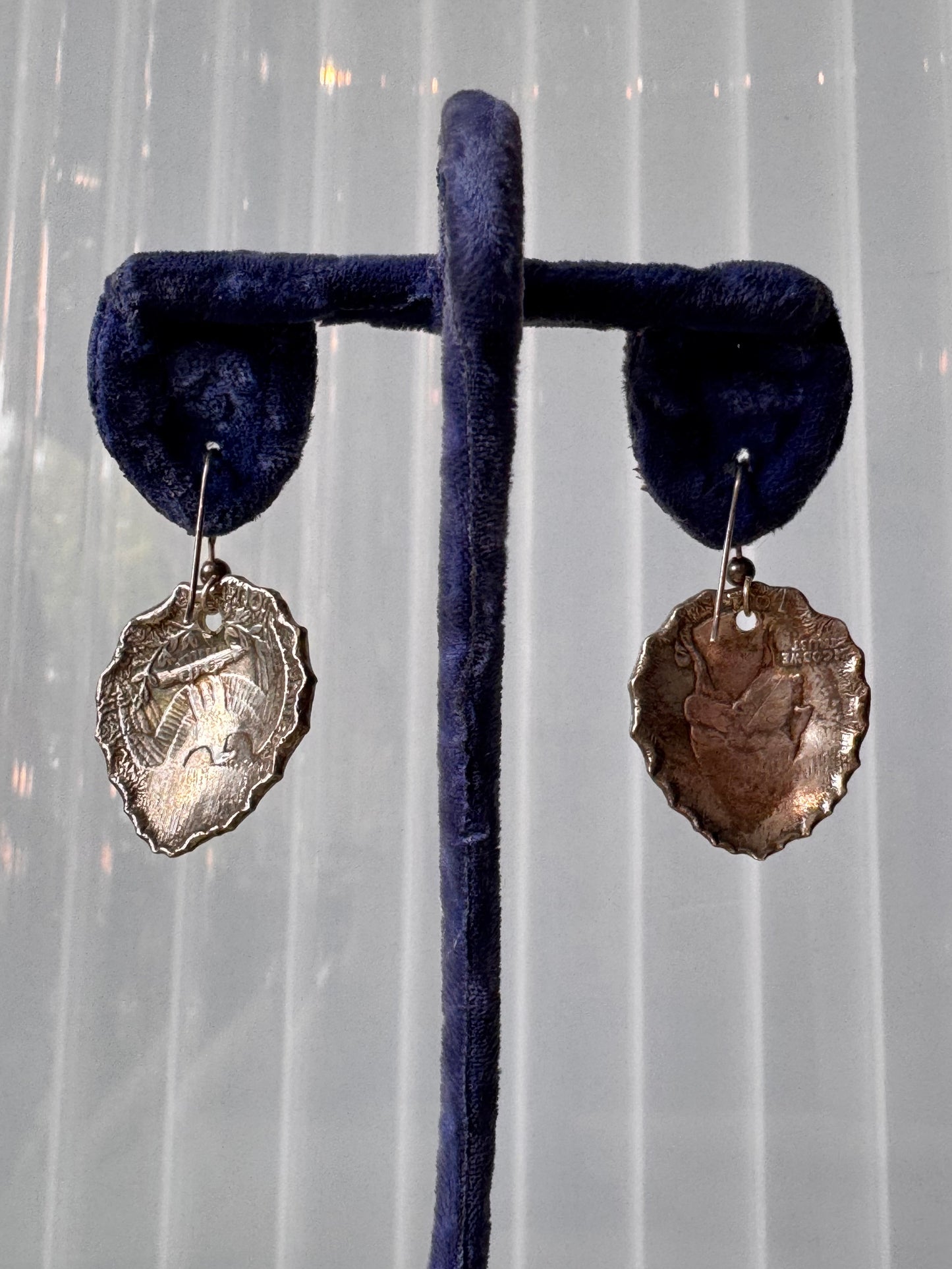1940s Washington Silver Quarter Earrings