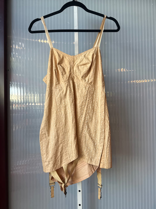 1950s Cream Corselette Girdle